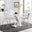 Atlanta White High Gloss And Chrome Metal Rectangle Dining Table And 4 White Isco Dining Chairs Set