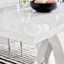 Atlanta 6 White Dining Table and 6 Black Belgravia Black Leg Chairs