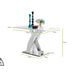 Atlanta White High Gloss And Chrome Metal Rectangle Dining Table And 4 Black Isco Dining Chairs Set