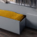 Azure Grey Solid Pine Double Bed Frame + Windsor Mattress + 2 Drawers
