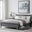 Azure Grey Solid Pine Double Bed Frame + 2 Drawers
