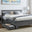 Azure Grey Solid Pine Double Bed Frame + 4 Drawers