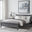 Azure Grey Solid Pine Double Bed Frame