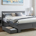 Azure Grey Solid Pine King Bed Frame + Windsor Mattress + 2 Drawers