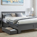 Azure Grey Solid Pine King Bed Frame + Windsor Mattress + 4 Drawers