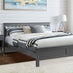 Azure Grey Solid Pine King Bed Frame + Windsor Mattress