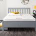 Azure Grey Solid Pine King Bed Frame + Windsor Mattress + 2 Drawers