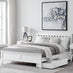 Azure White Solid Pine Double Bed Frame + 2 Drawers