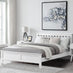 Azure White Solid Pine Double Bed Frame