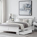 Azure White Solid Pine Double Bed Frame + Windsor Mattress + 4 Drawers