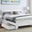 Azure White Solid Pine King Bed Frame + 2 Drawers