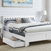 Azure White Solid Pine King Bed Frame + 4 Drawers