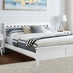 Azure White Solid Pine King Bed Frame