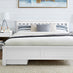 Azure White Solid Pine King Bed Frame + Windsor Mattress + 4 Drawers