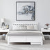 Azure White Solid Pine Double Bed Frame + Windsor Mattress + 4 Drawers