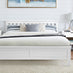 Azure White Solid Pine King Bed Frame + Windsor Mattress