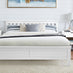 Azure White Solid Pine King Bed Frame + Windsor Mattress
