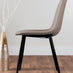 Novara White Marble Black Leg Round Dining Table & 4 Cappuccino Corona Black Leg Chairs