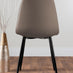 Novara Black Leg Round Glass Dining Table & 4 Cappuccino Corona Black Leg Chairs
