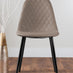 Carson White Marble Effect Dining Table & 6 Cappuccino Corona Black Leg Chairs