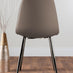 Palma Beige Stone Effect Round Dining Table & 4 Cappuccino Corona Silver Chairs