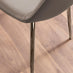 Palma Beige Stone Effect Round Dining Table & 4 Cappuccino Corona Silver Chairs