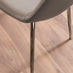 Imperia White High Gloss Dining Table And 6 Cappuccino Beige Corona Silver Chairs Set