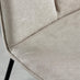 2x Halle Taupe Fabric Dining Chairs Black Legs