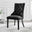 2x Belgravia Black Velvet Knockerback Dining Chairs Black Legs
