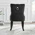 Giovani 4 Black Dining Table & 4 Black Belgravia Black Leg Chairs