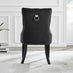 Imperia 4 Black Dining Table and 4 Black Belgravia Black Leg Chairs