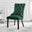 2x Belgravia Green Velvet Knockerback Dining Chairs Black Legs