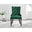 2x Belgravia Green Velvet Knockerback Dining Chairs Black Legs