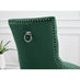 Kylo Brown Wood Effect Dining Table & 6 Green Belgravia Black Leg Chairs