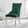 2x Belgravia Green Velvet Knockerback Dining Chairs Silver Legs
