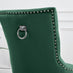 2x Belgravia Green Velvet Knockerback Dining Chairs Silver Legs