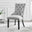 2x Belgravia Grey Velvet Knockerback Dining Chairs Black Legs