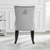 Imperia 4 Black Dining Table and 4 Grey Belgravia Black Leg Chairs