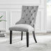 Novara 100cm Round Black Leg Dining Table & 2 Grey Belgravia Black Leg Chairs