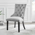 Novara 100cm Round Black Leg Dining Table & 2 Grey Belgravia Black Leg Chairs