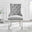 2x Belgravia Grey Velvet Scoop Knockerback Dining Chairs Silver Legs