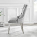 Skye Rectangular White Marble Effect Dining Table & 4 Grey Velvet Belgravia Chairs