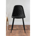 Novara White Gloss Black Leg 120cm Round Dining Table & 6 Black Corona Black Leg Chairs