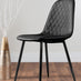 Carson White Marble Effect Dining Table & 6 Black Corona Black Leg Chairs