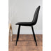 Santorini Brown Round Dining Table And 6 Black Corona Black Leg Chairs