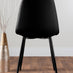 Elina White Marble Effect Round Dining Table & 2 Black Corona Black Leg Chairs