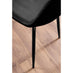 Santorini Brown Round Dining Table And 6 Black Corona Black Leg Chairs
