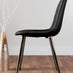 Novara Chrome Metal Round Glass Dining Table And 4 Black Corona Silver Dining Chairs