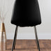 Enna White Glass Extending Dining Table and 6 Black Corona Silver Leg Chairs