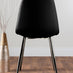 Elina White Marble Effect Round Dining Table & 2 Black Corona Silver Chairs